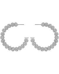 Guess - Rhinestones Beaded C-hoop Earrings (also - Lyst