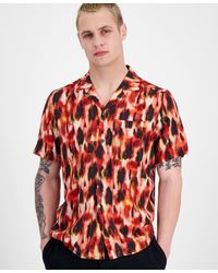 HUGO - By Boss Straight-fit Printed Button-down Shirt - Lyst