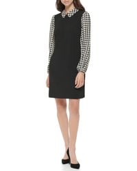 Tommy Hilfiger - Collared Long-sleeve Shift Dress - Lyst
