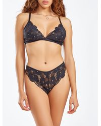 iCollection - 2 Piece Lace Bralette And Panty Lingerie Set - Lyst