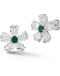 Rachel Zoe - 14k Gold Plated Sterling Flower Studs - Lyst