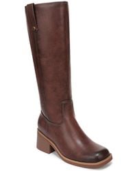 Dr. Scholls - Joplin Square Toe Block Heel Riding Tall Boots - Lyst