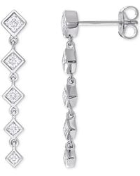 Macy's - Moissanite Linear Drop Earrings (5/8 Ct. T.w. - Lyst