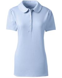 Lands' End - School Uniform Short Sleeve Peter Pan Collar Polo Shirt - Lyst