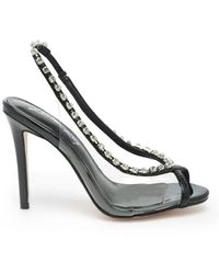 LONDON RAG - Camarine Diamante Embellished Clear High Heels Sandals - Lyst