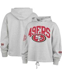 '47 - San Francisco 49ers High Hopes Long Sleeve Cropped Hoodie - Lyst