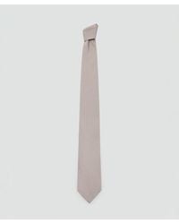Mango - Microstructure Silk Blend Neck Tie - Lyst
