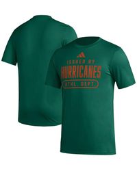 adidas - Miami Hurricanes Sideline Aeroready Pregame T-shirt - Lyst