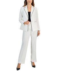 Le Suit - Contrast Trim Two-button Jacket & Mid Rise Pant Suit - Lyst