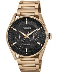 Citizen - Men's Rose Gold-tone Stainless Steel Bracelet Watch 42mm - Lyst