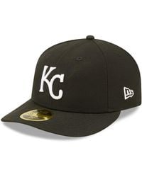 KTZ - Kansas City Royals Black And White Low Profile 59fifty Fitted Hat - Lyst