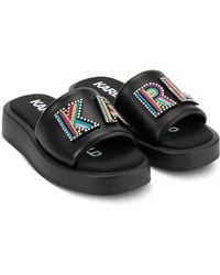 Karl Lagerfeld - Opal Slip-on Platform Slide Sandals - Lyst