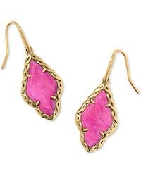 Kendra Scott - Glass And Mother Of Pearl Gold-tone Drop Earrings - Lyst