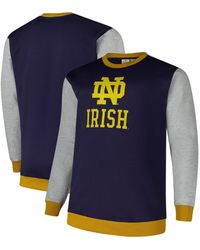 Fanatics - Notre Dame Fighting Irish Contrast Sleeve Large Chest Big Tall Pullover Sweatshirt - Lyst