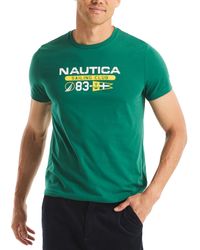 Nautica - Short Sleeve Heritage Logo Graphic T-shirt - Lyst