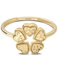 DEVATA - Clover Heart Ring - Lyst