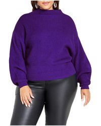 City Chic - Plus Size Angel Sleeve Sweater - Lyst