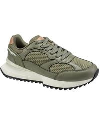KARL LAGERFELD - Karl Lagerfeld Clovis Mixed-media Lace-up Runner Sneakers - Lyst