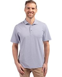 Cutter & Buck - Virtue Eco Pique Stripe Recycled Polo Shirt - Lyst