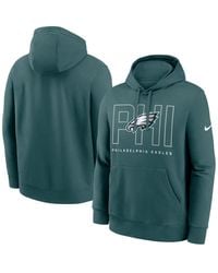 Nike - Midnight Philadelphia Eagles Busted Play Club Fleece Pullover Hoodie - Lyst