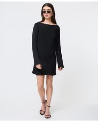 French Connection - Ennis Satin Long Sleeve Mini Dress - Lyst