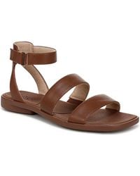 Naturalizer - Fiesta Ankle Strap Footbed Flat Sandals - Lyst