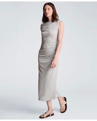 Kenneth Cole - Off-the-shoulder Ruched Waist Midi Dress - Lyst