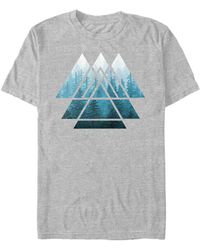 Design By Humans - Sacred Geometry Triangles Misty Forest Short Sleeve T-shirt - Lyst