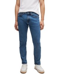 BOSS - Boss By Blue Comfort-stretch Denim Slim-fit Jeans - Lyst