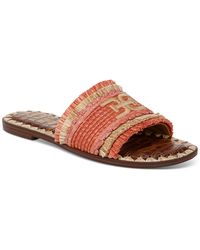 Sam Edelman - Georgia Raffia Slide Sandals - Lyst