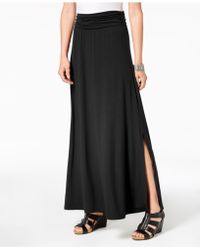 macys long black skirt