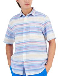 Tommy Bahama - Cloud Nine Short-sleeve Striped Button-front Shirt - Lyst