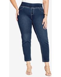 Avenue - Plus Size Butter Denim Pull On Tall Length Jeans - Lyst