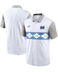Nike - White/gray North Carolina Tar Heels Athletic Prep Legacy Logo Vapor Performance Polo Shirt - Lyst