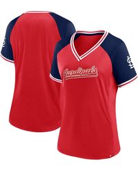 Fanatics - St. Louis Cardinals Glitz And Glam League Diva Raglan V-neck T-shirt - Lyst