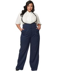 Unique Vintage - Plus Size Thelma High Waist Suspender Pants - Lyst