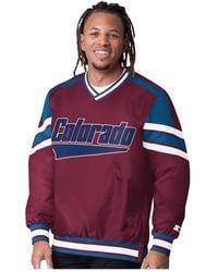 Starter - Colorado Avalanche Reliever V-neck Pullover Jacket - Lyst