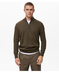 Mango - Perkins Neck Wool Sweater - Lyst