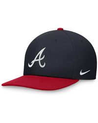 Nike - Navy/red Atlanta Braves Evergreen Two-tone Snapback Hat - Lyst