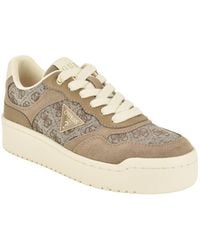 Guess - Miram Platform Lace-up Court Sneakers - Lyst