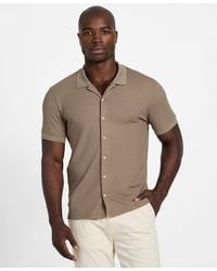 Guess - Pointelle Short Sleeve Knit Shirt - Lyst
