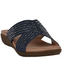Gc Shoes - Sharlene Embellished Cross-strap Flat Sandals - Lyst