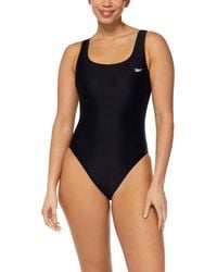 Reebok - Scoop-neck Athletic One-piece Swimsuit - Lyst