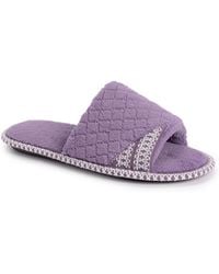Muk Luks - Sally Open Toe Scuff Slipper - Lyst