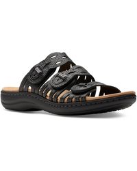 Clarks - Laurieann Ruby Scalloped Strap Slide Sandals - Lyst