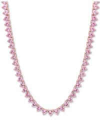 Macy's - Lab-created Sapphire Heart All-around 18" Collar Necklace (31-1/2 Ct. T.w. - Lyst