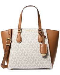 Michael Kors - Michael Taryn Small Signature Logo And Leather Convertible Crossbody - Lyst