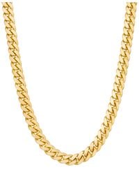 Italian Gold - Solid Cuban Link 24" Chain Necklace - Lyst