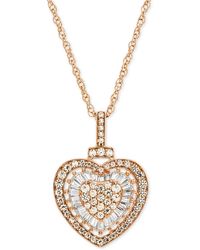 Macy's - Diamond Heart 18" Pendant Necklace (1/2 Ct. T.w. - Lyst