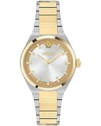 Versace - V-auria Two Tone Bracelet Watch - Lyst
